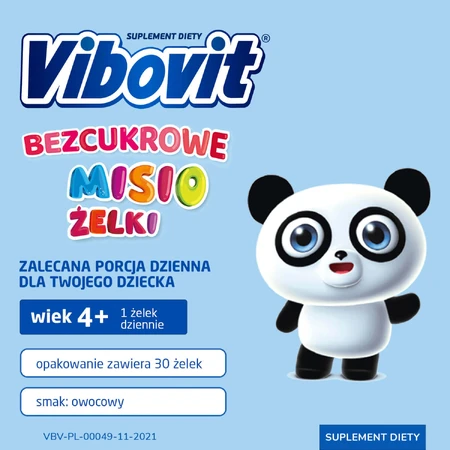 Vibovit Gomitas Osito Sin Azúcar, mayores de 4 años, sabor fruta, 30 piezas