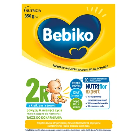 Bebiko 2R Nutriflor Expert, leche de continuación con gachas de arroz, más de 6 meses, 350 g