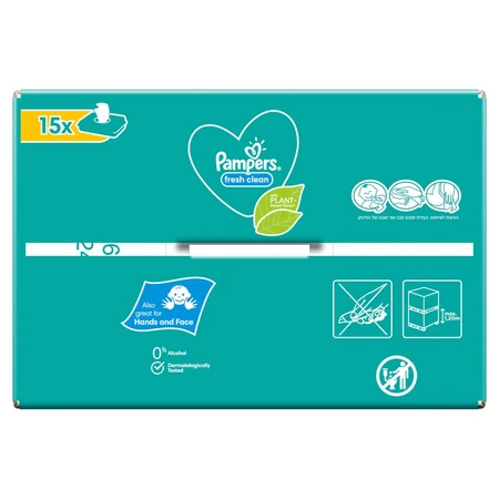 Pampers Fresh Clean, vochtige doekjes, 15 x 80 stuks