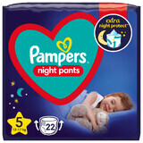 Pampers Nachtbroekjes, luiers, maat 5, 12-17 kg, 22 stuks