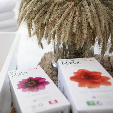 Eco by Naty, compresas ecológicas con alas, compostables, Super, 12 unidades
