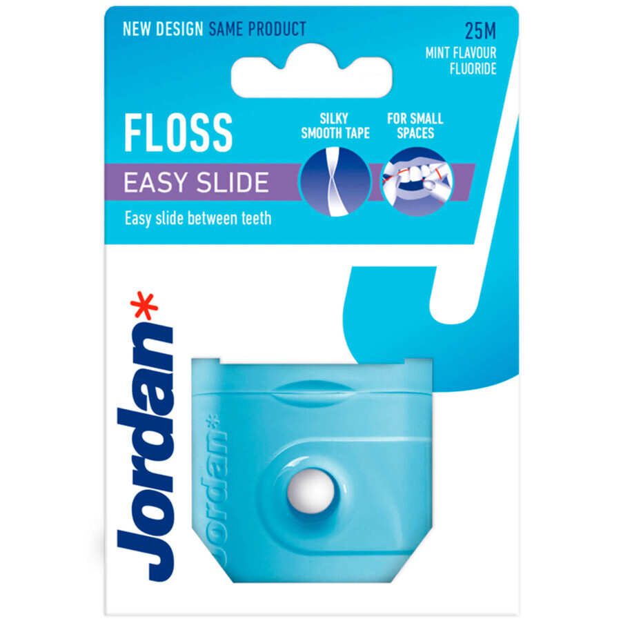 Acquista Jordan Easy Slide, filo interdentale al fluoro, cerato, menta, 25 m Jordan Easy Slide, filo interdentale al fluoro, cerato, menta, 25 m