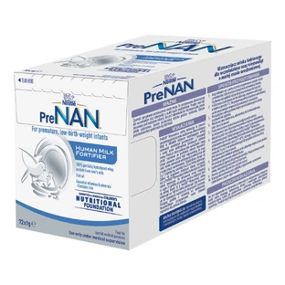 Nestle PreNAN, fortificante de leche materna para lactantes prematuros y de bajo peso al nacer, 1 g x 72 sobres
