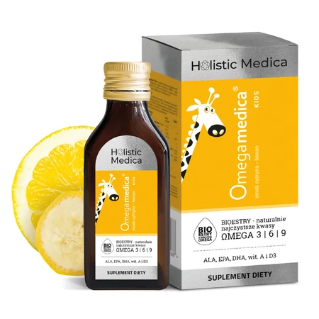 Omegamedica Kids, vloeibaar, citroen-banaan smaak, 100 ml