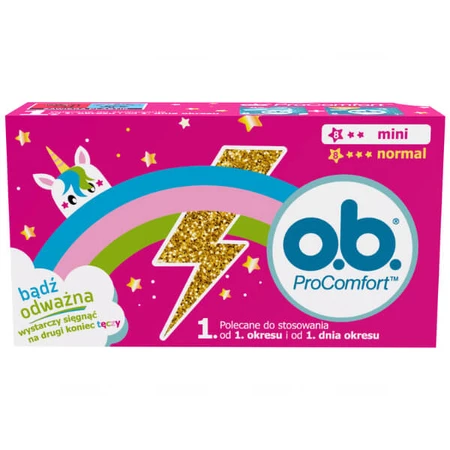 OB ProComfort, tampones higiénicos, Mini, 8 piezas + Normal, 8 piezas
