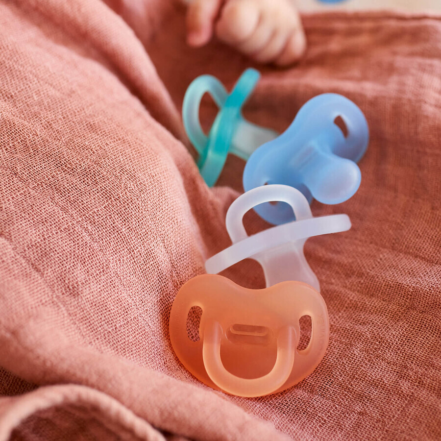 Suavinex Smoothie, pacifier, 100% silicone, physiologic SX Pro, transparent, 0-6 months, 1 piece