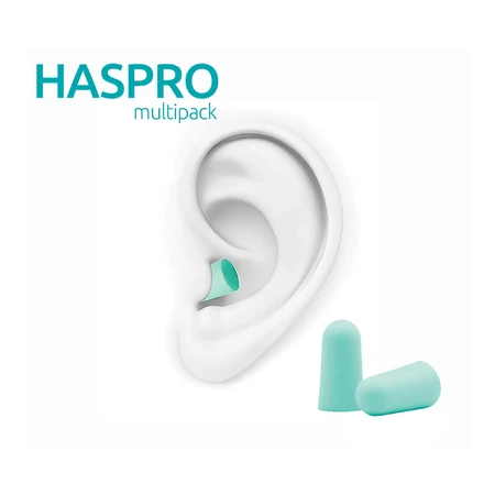 Haspro Multi, tapones para los oídos, menta, 20 unidades