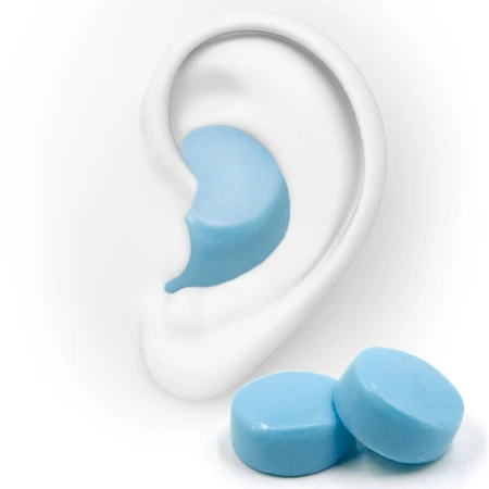 Haspro, gegoten oordopjes, blauw, 12 stuks
