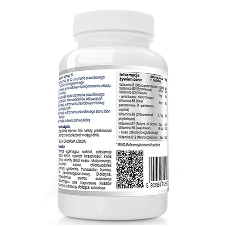 Wish Vitamin B Complex Junior, sabor naranja, 120 pastillas