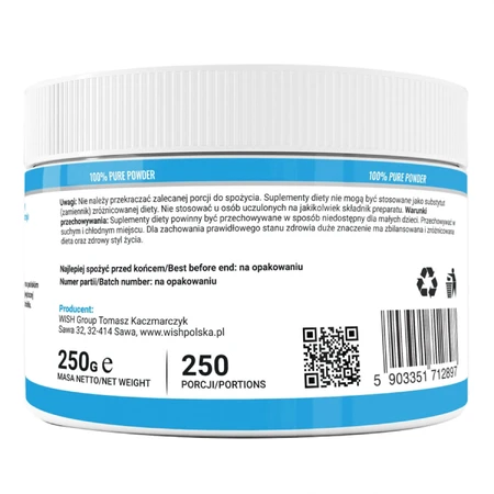 Wish Inositol Myo-Inositol Form, Pulver, 250 g