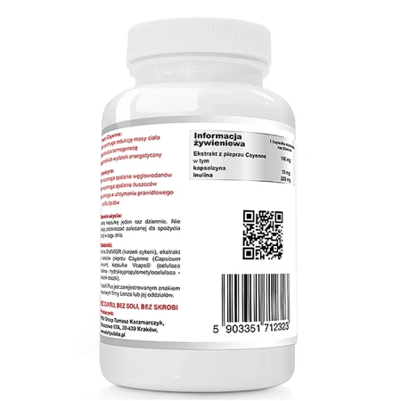 Wish Capsaicina Extracto Forte 10 mg + Prebiótico, 120 cápsulas