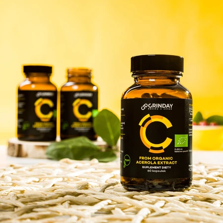 Grinday C, vitamine C uit biologische acerola, 60 capsules