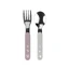 BabyOno, cubiertos infantiles, acero inoxidable, rosa-gris, 1065/ 02, a partir de 12 meses