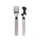 BabyOno, cubiertos infantiles, acero inoxidable, rosa-gris, 1065/ 02, a partir de 12 meses