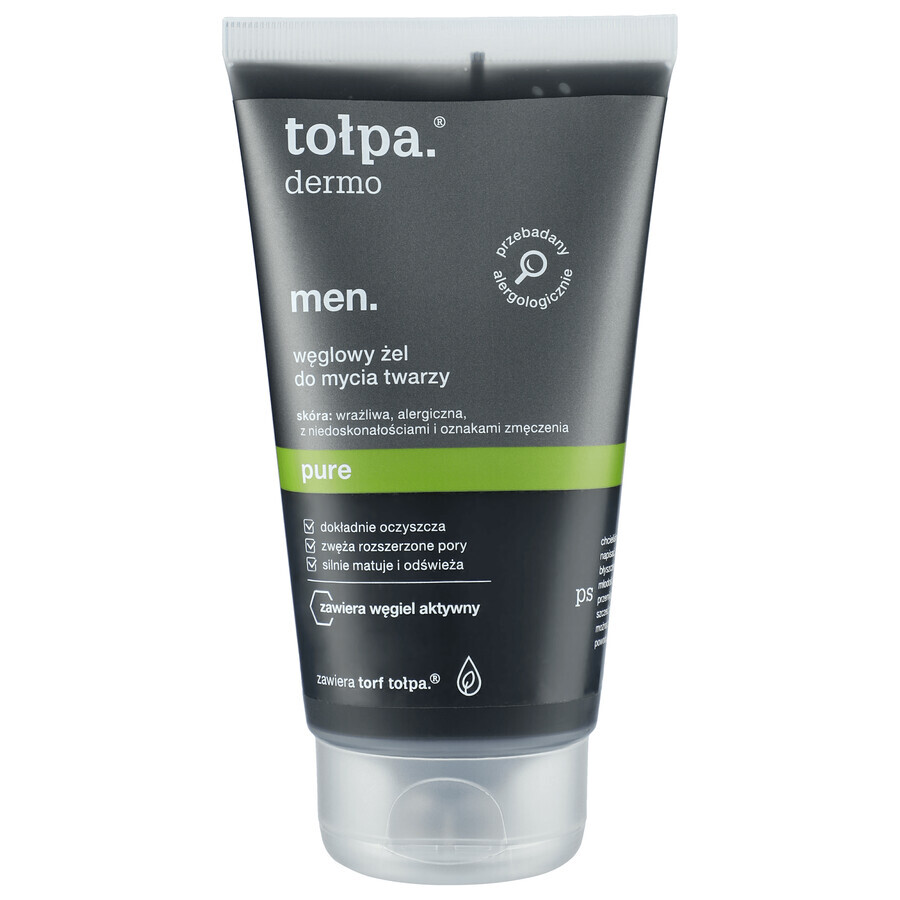 Winkel op Tolpa Dermo Men Pure, houtskool gezichtsreinigingsgel, 150 ml Tolpa Dermo Men Pure, houtskool gezichtsreinigingsgel, 150 ml