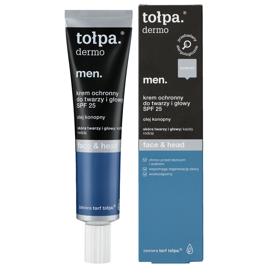 Buy Tolpa Dermo Men Face & Head, protective face and head cream, SPF 25, 40 ml Tolpa Dermo Men Face & Head, protective face and head cream, SPF 25, 40 ml