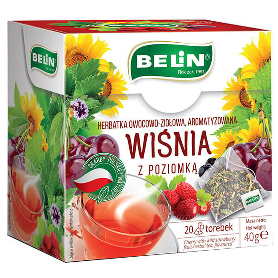 Boutique Belin Cerise à la fraise, fruits et tisane, aromatisé, 2 g x 20 sachets Belin Cerise à la fraise, fruits et tisane, aromatisé, 2 g x 20 sachets