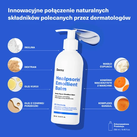 Healpsorin Emollient Balm, barrier body lotion, 250 ml