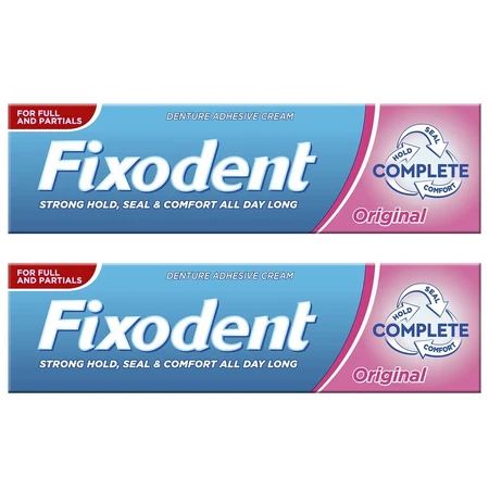 Fixodent Complete Original denture adhesive cream pack, 47 g + 47 g, Procter&Gamble