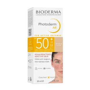Bioderma Photoderm AR, crema tonificante protectora, piel sensible con tendencia al enrojecimiento, FPS 50+, 30 ml