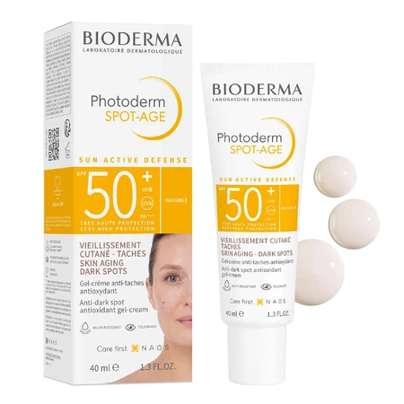 Bioderma Photoderm Spot-Age, crema protectora antioxidante para prevenir la hiperpigmentación, FPS 50+, 40 ml