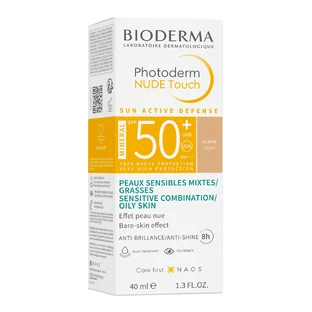 Bioderma Photoderm Nude Touch, base mineral efecto nude, tono claro, SPF 50+, 40 ml