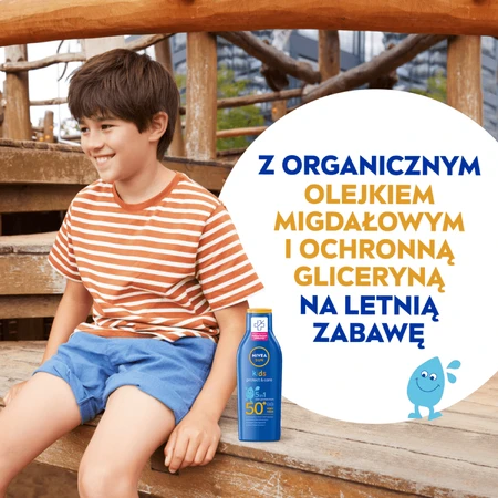 Nivea Sun Kids Protect &amp; Care 5in1, Sonnenschutzlotion für Kinder, SPF 50+, 200 ml