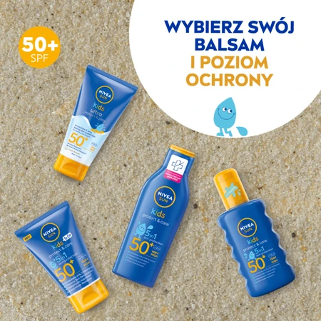 Nivea Sun Kids Protect &amp; Care 5in1, Sonnenschutzlotion für Kinder, SPF 50+, 200 ml