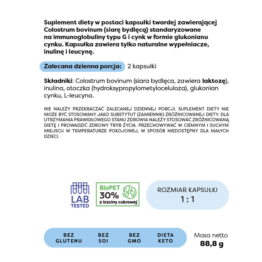Osavi Vital Colostrum Immuno 800 mg, 120 capsule