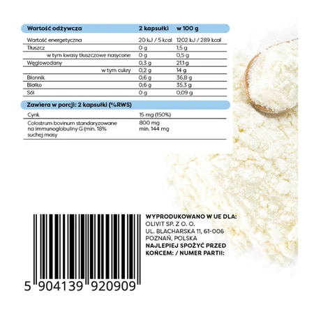 Osavi Vital Colostrum Immuno 800 mg, 120 Kapseln