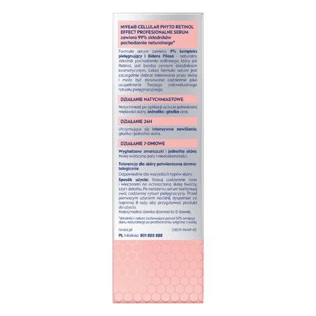 Nivea Cellular Phyto Retinol Effect, sérum facial profesional, con bidens pilesa, 30 ml