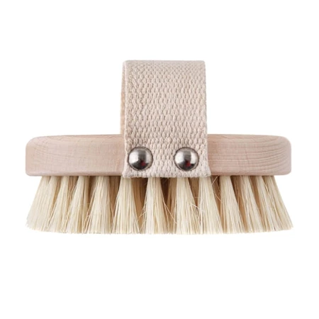 Bocioland, brosse de massage corporel en bois, avec poils en tampico naturel, 1 pièce