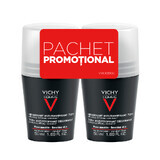 Roll-on Antiperspirant Roll-on Deodorant Extreme Control for Men 72h, 50 ml + 50 ml, Vichy Homme