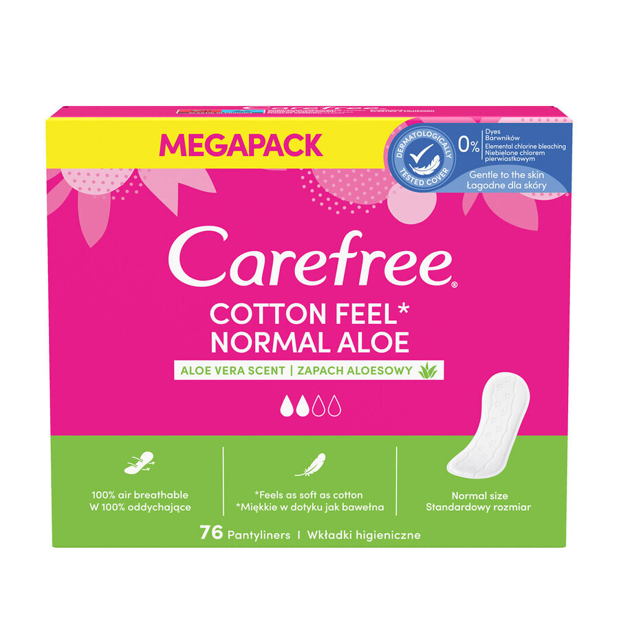 Shop Carefree Cotton Feel Normal Aloe Damenbinden, Aloe-Duft, 76 Stück Carefree Cotton Feel Normal Aloe Damenbinden, Aloe-Duft, 76 Stück