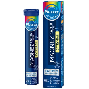 Plusssz Magnesium Forte Citraat, sinaasappel-maracuja smaak, 24 bruistabletten