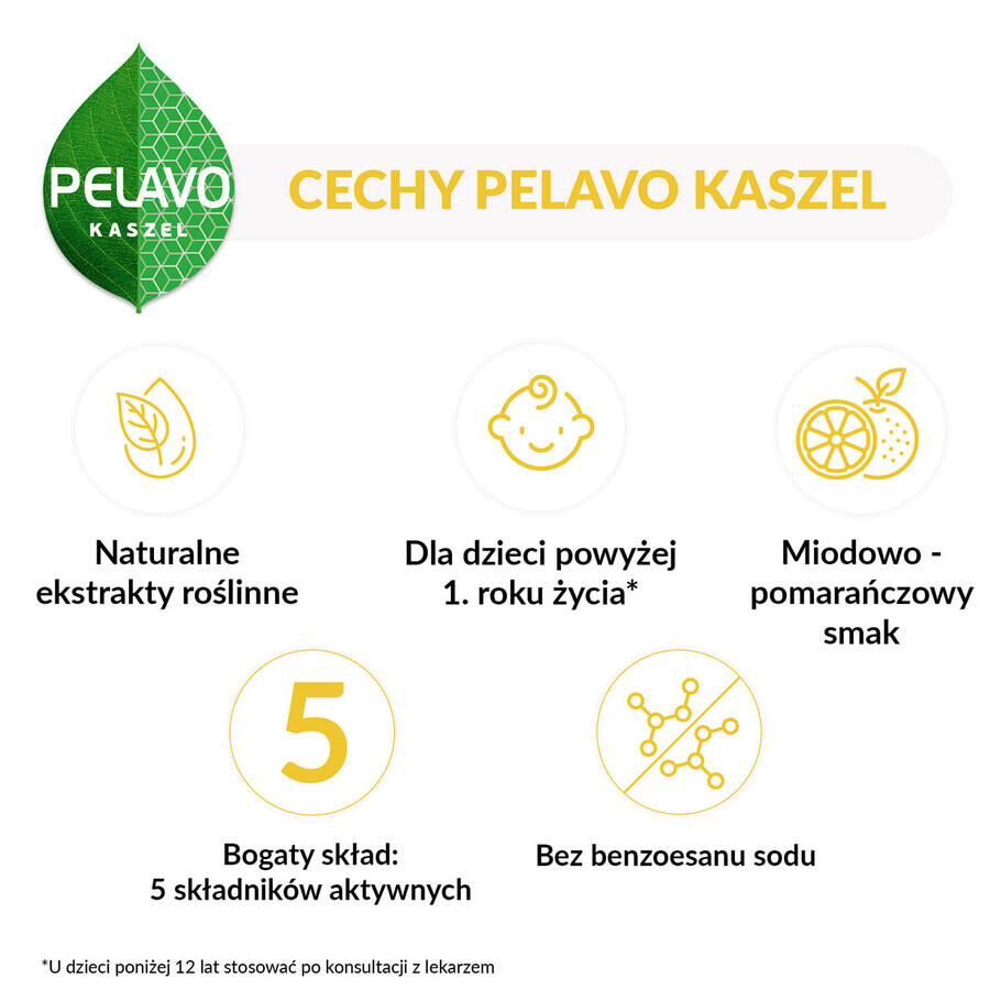 Pelavo Dry and wet cough, syrup for children over 1 year old, 175 ml