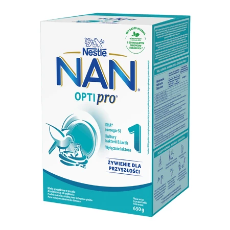 Nestle NAN Optipro 1, Säuglingsmilch für Säuglinge ab Geburt, 650 g