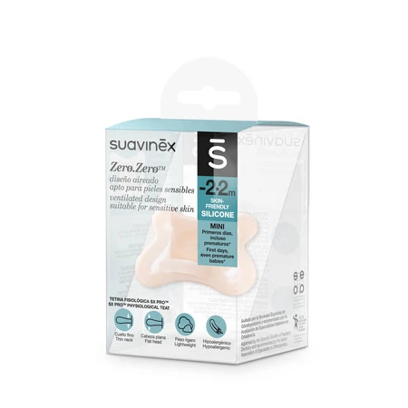 Suavinex SX Pro Zero, sucette, silicone, physiologique, pour prématurés et nouveau-nés jusqu'à 2 mois, 1 pièce