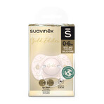 Suavinex SX Pro Gold Edition, fopspeen, siliconen, fysiologisch, roze, 0-6 maanden, 1 stuk 