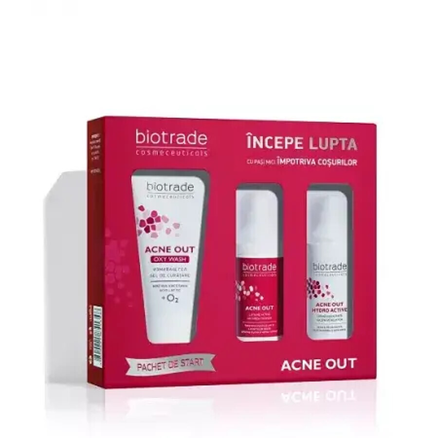 Biotrade Acne Out Cleansing Gel Package 50 ml + Lotion 20 ml + Cream 20 ml
