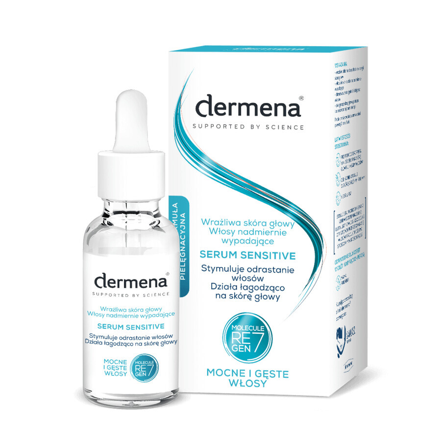 Boutique Dermena Sensitive, sérum stimulant la repousse des cheveux pour cuir chevelu sensible, 50 ml Dermena Sensitive, sérum stimulant la repousse des cheveux pour cuir chevelu sensible, 50 ml