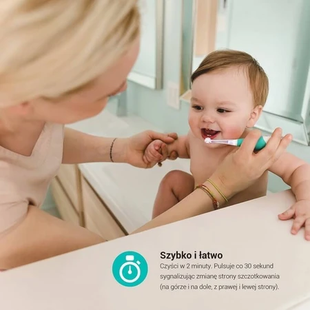 Bbluv Sonik, puntas de cepillo de dientes sónicas para niños, 0-18 meses, 2 piezas