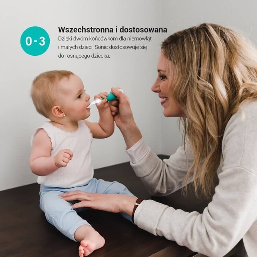 Bbluv Sonik, punte per spazzolino sonico per bambini, 18-36 mesi, 2 pezzi