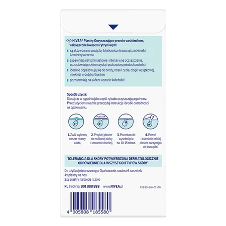 Nivea Skin Refining, purifying patches against blackheads, 8 pieces