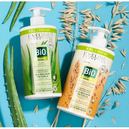 Eveline Cosmetics Bio Organic, lait corporel raffermissant et rajeunissant, lait d'avoine, 650 ml