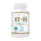 Progress Labs Vitamin K2 MK-7 aus Natto 100 μg + D3 2000 IU 50 μg, 120 Tabletten
