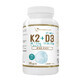 Progress Labs Vitamin K2 MK-7 from Natto 100 μg + D3 2000 IU 50 μg, 120 tablets