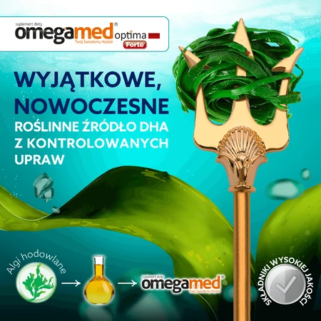 Omegamed Optima Forte DHA uit algen voor vrouwen in het tweede en derde trimester van de zwangerschap en zogende moeders, 60 capsules