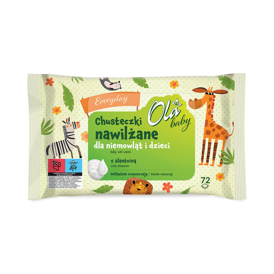 Comprar Ola Baby Everyday, toallitas húmedas para bebés y niños, con alantoína, 72 piezas Ola Baby Everyday, toallitas húmedas para bebés y niños, con alantoína, 72 piezas