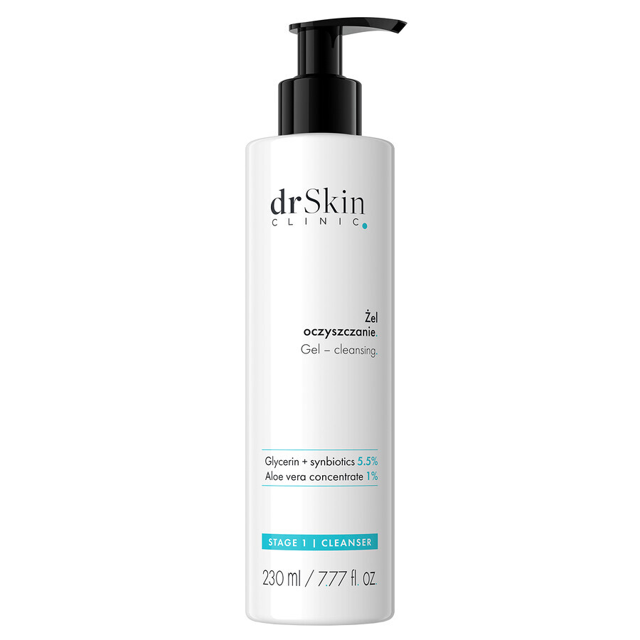 Cumpără DrSkin Clinic, gel de curățare facială, Curățare, glicerină, sinbiotice 5,5%, concentrat de aloe vera 1%, 230 ml DrSkin Clinic, gel de curățare facială, Curățare, glicerină, sinbiotice 5,5%, concentrat de aloe vera 1%, 230 ml